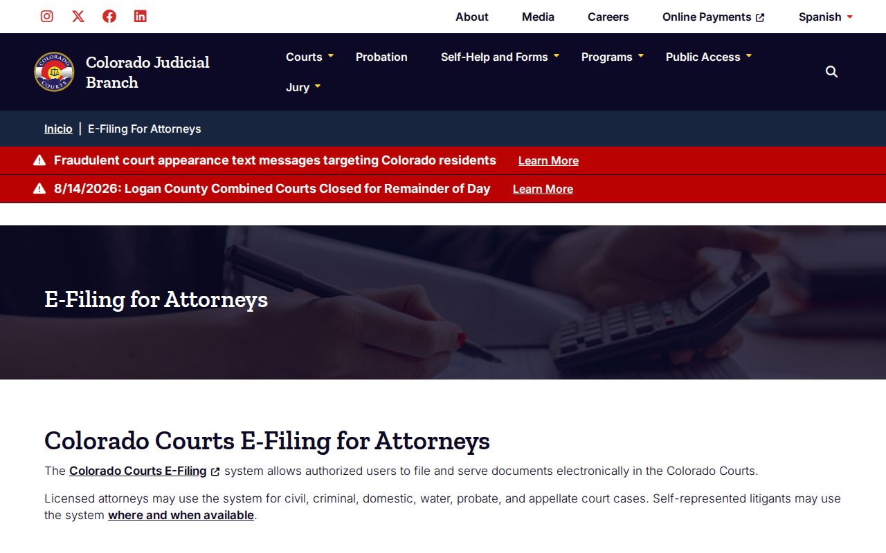 Custer County case search register of actions access