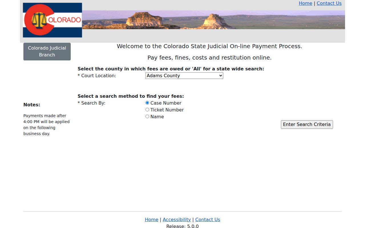 Custer County traffic court records online payment search