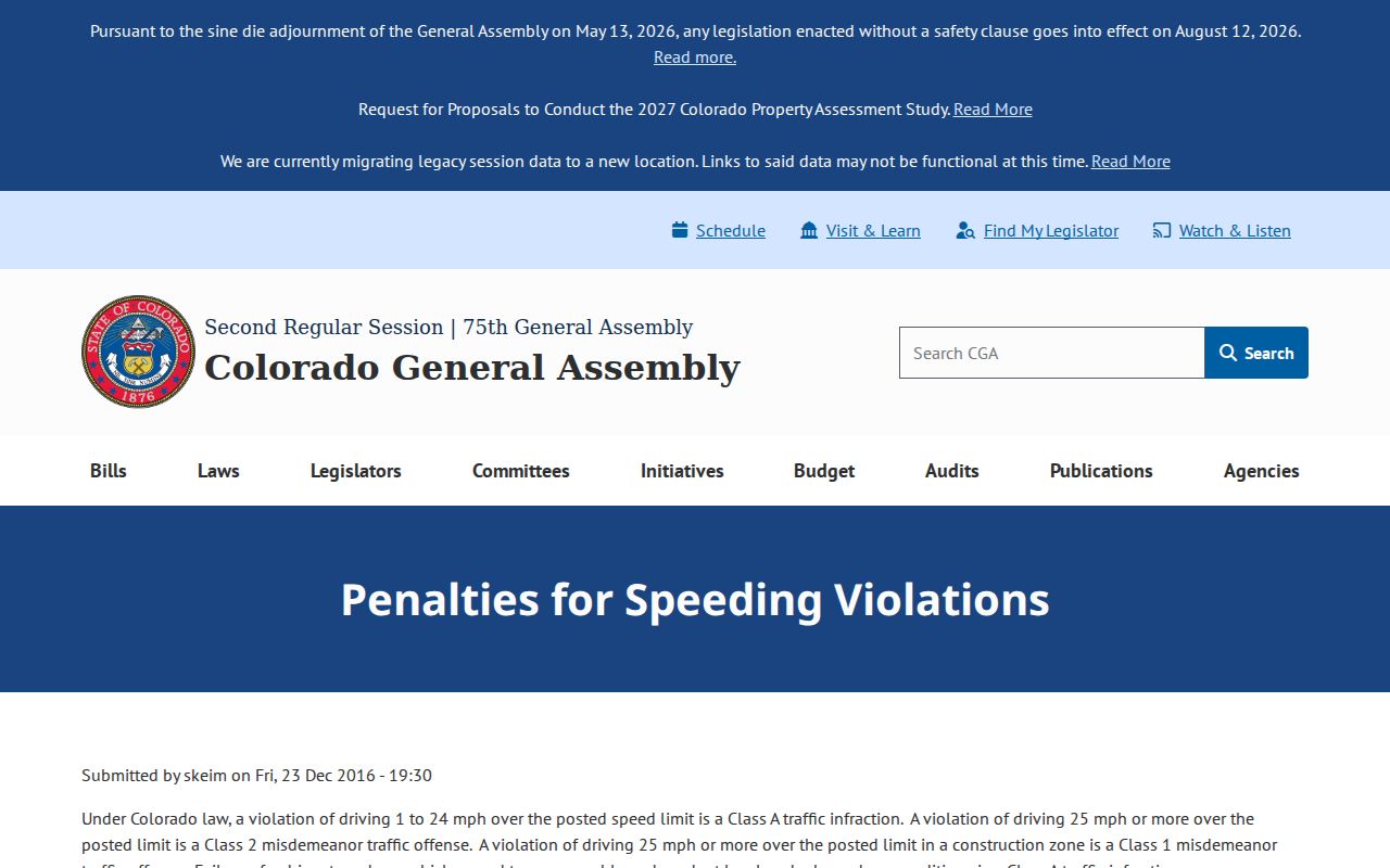 Custer County traffic court records speeding penalty information