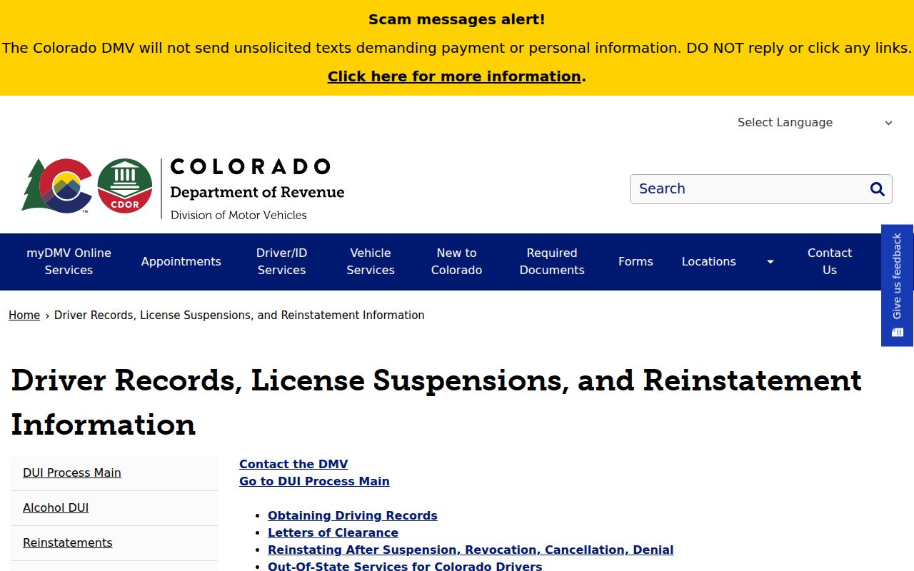 Custer County traffic court records compared with Colorado driver records